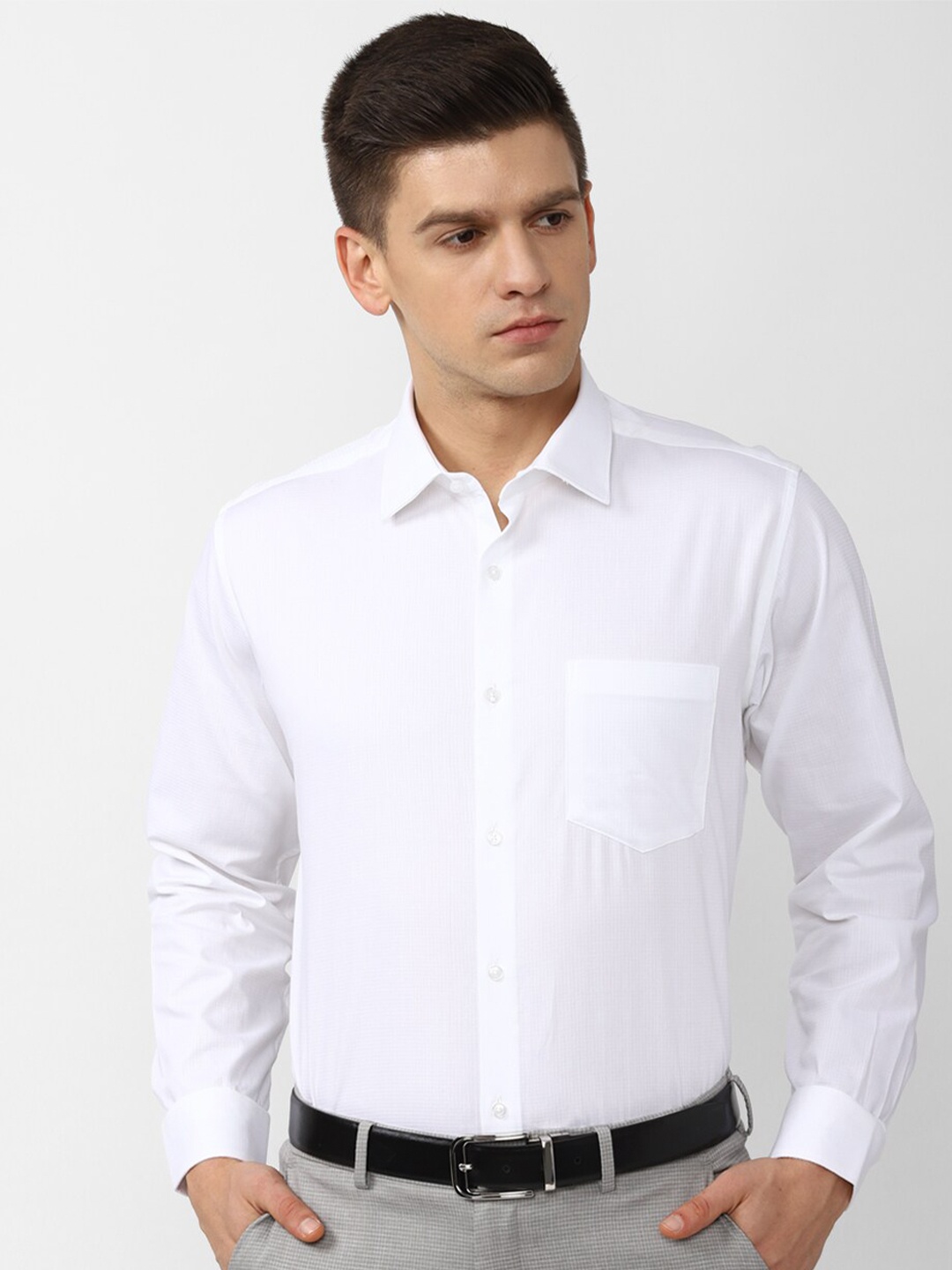 

Van Heusen Men White Formal Cotton Shirt