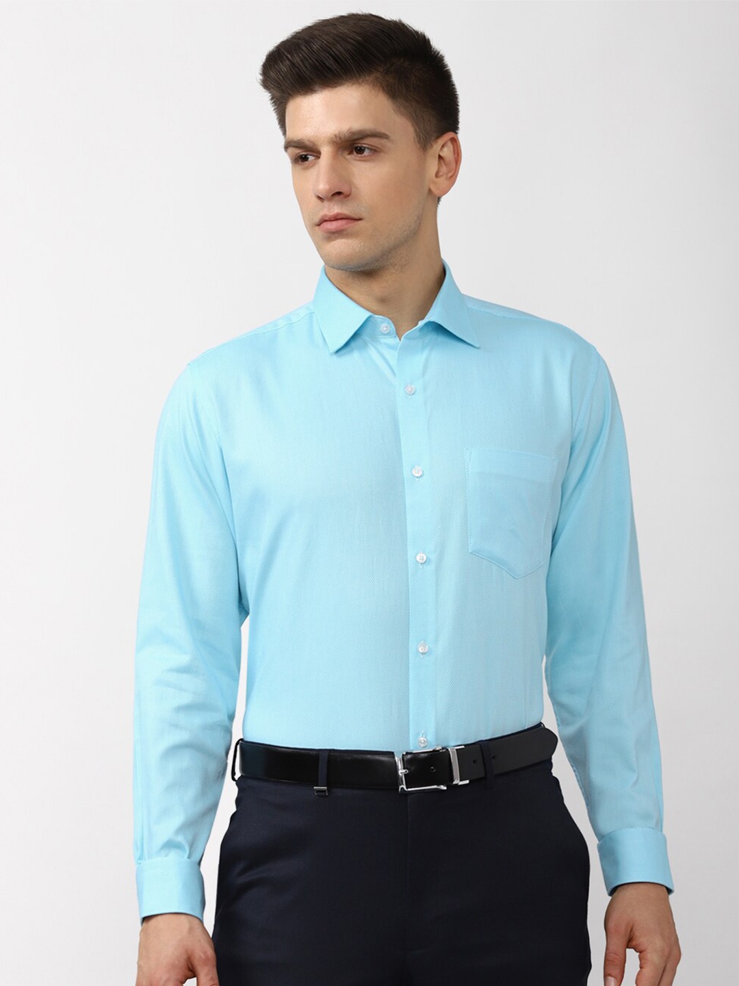 

Van Heusen Men Blue Formal Shirt