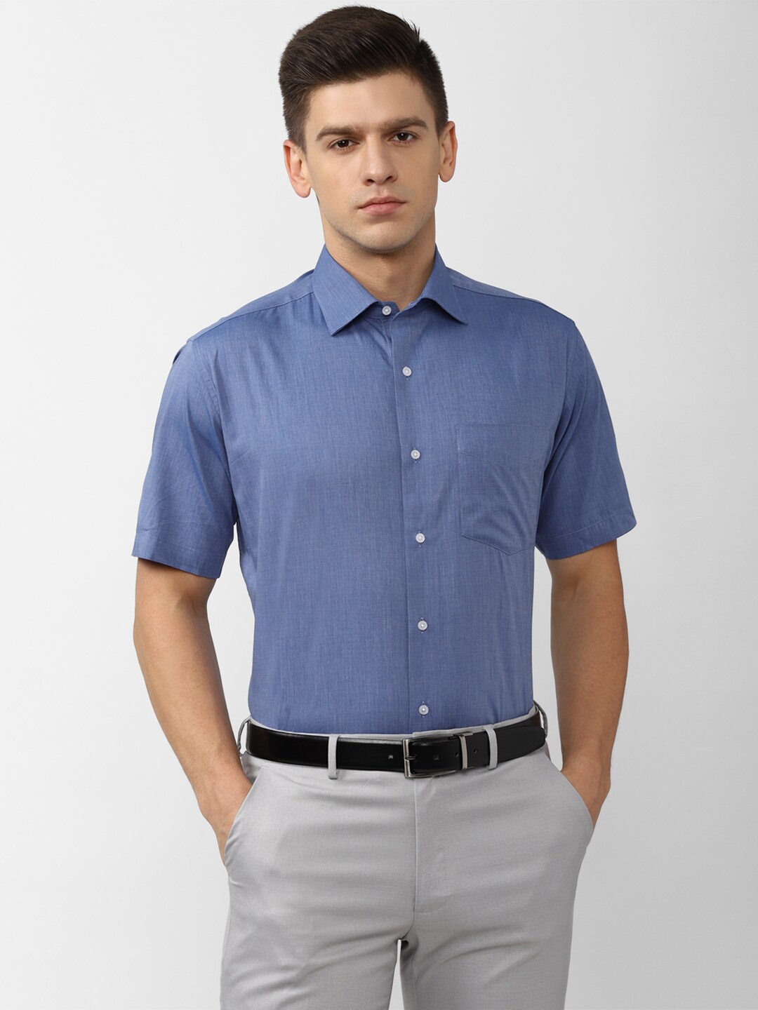 

Van Heusen Men Blue Formal Shirt