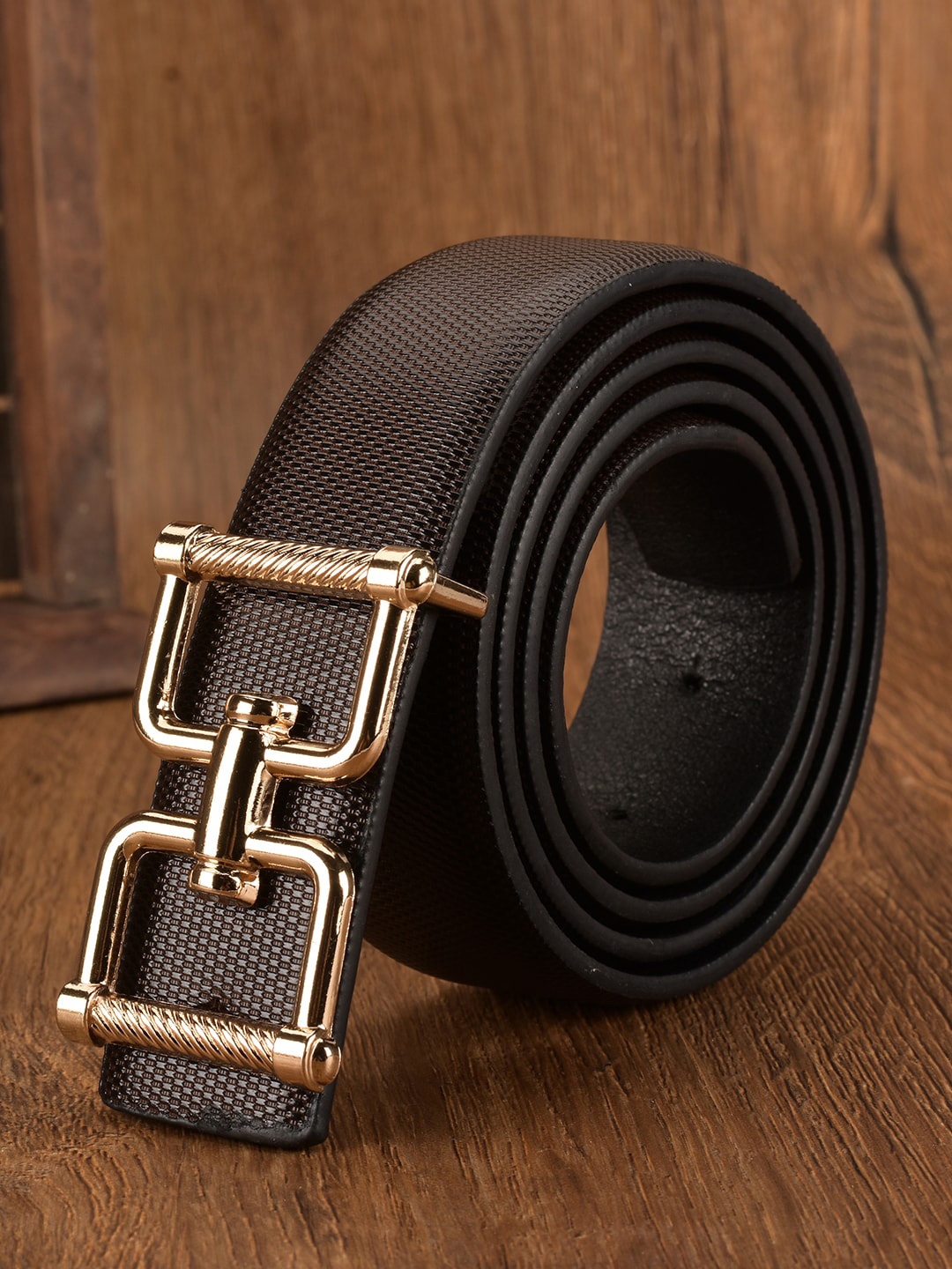 

BuckleUp Men Brown Textured Belt