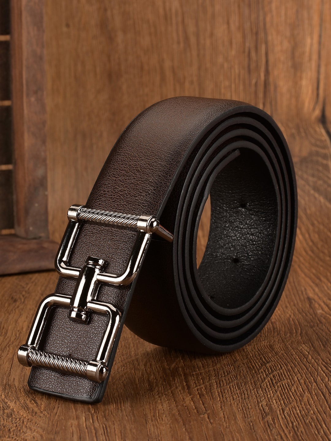 

BuckleUp Men Brown Textured Belt