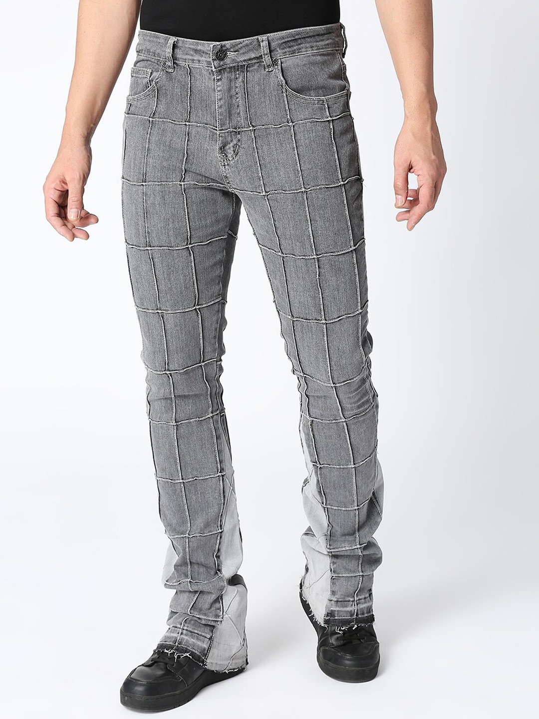 

WAIMEA Men Grey Bootcut Mildly Distressed Stretchable Jeans