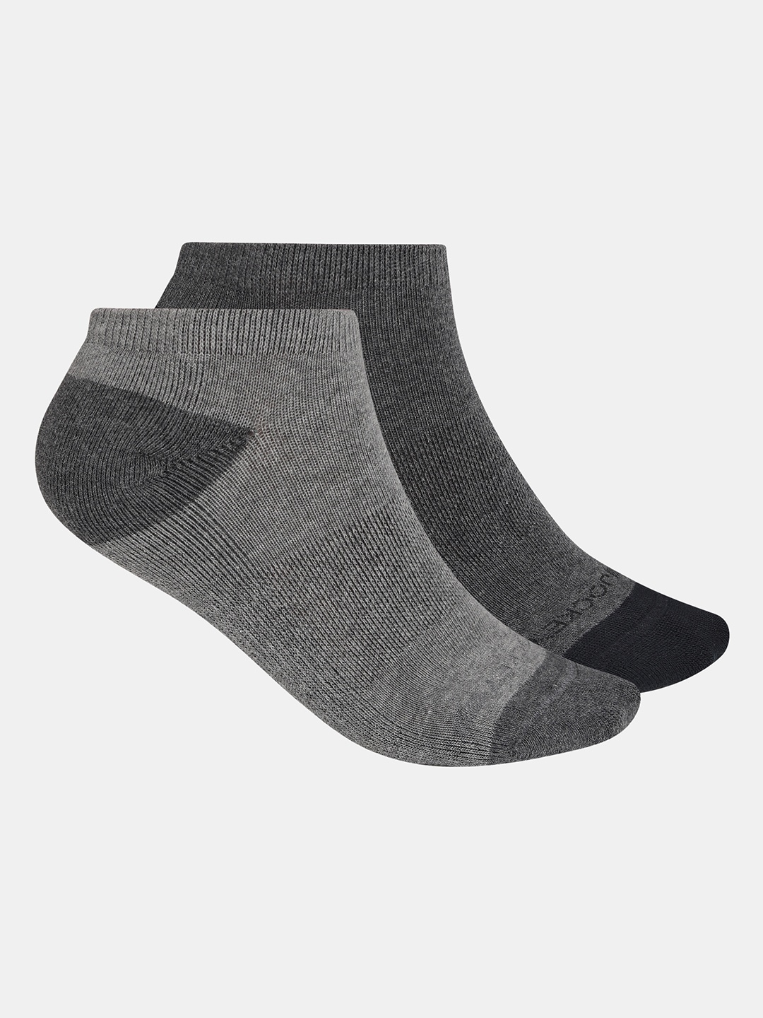 

Jockey Pack Of 2 Solid Stretch Low Show Socks with StayFresh Treatment-7506, Grey