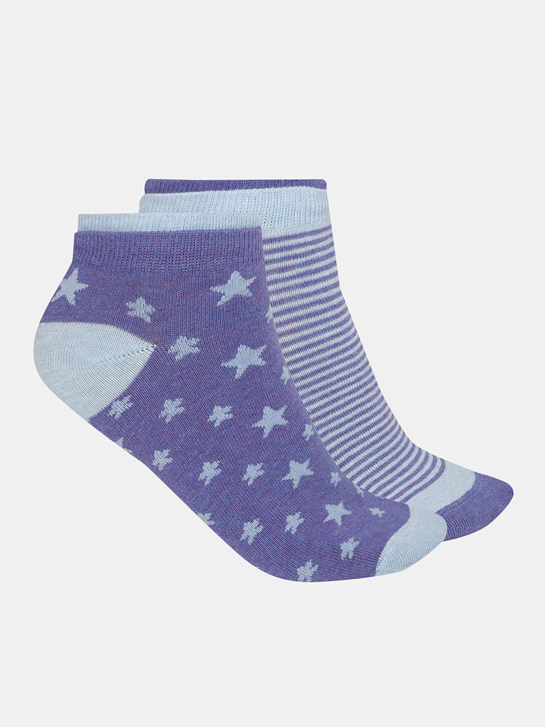 

Jockey Women Pack Of 2 Blue Cotton Ankle Length Socks