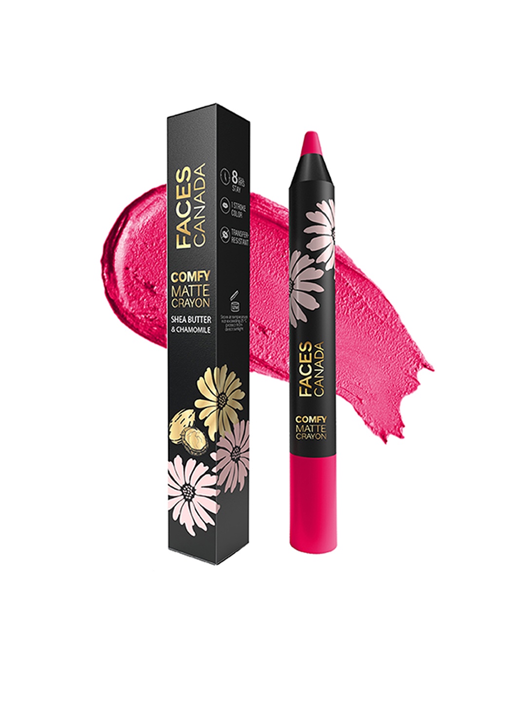 

FACES CANADA Comfy Matte Crayon Lipstick with Shea Butter & Chamomile 2.8g - Dramaqueen 04, Pink