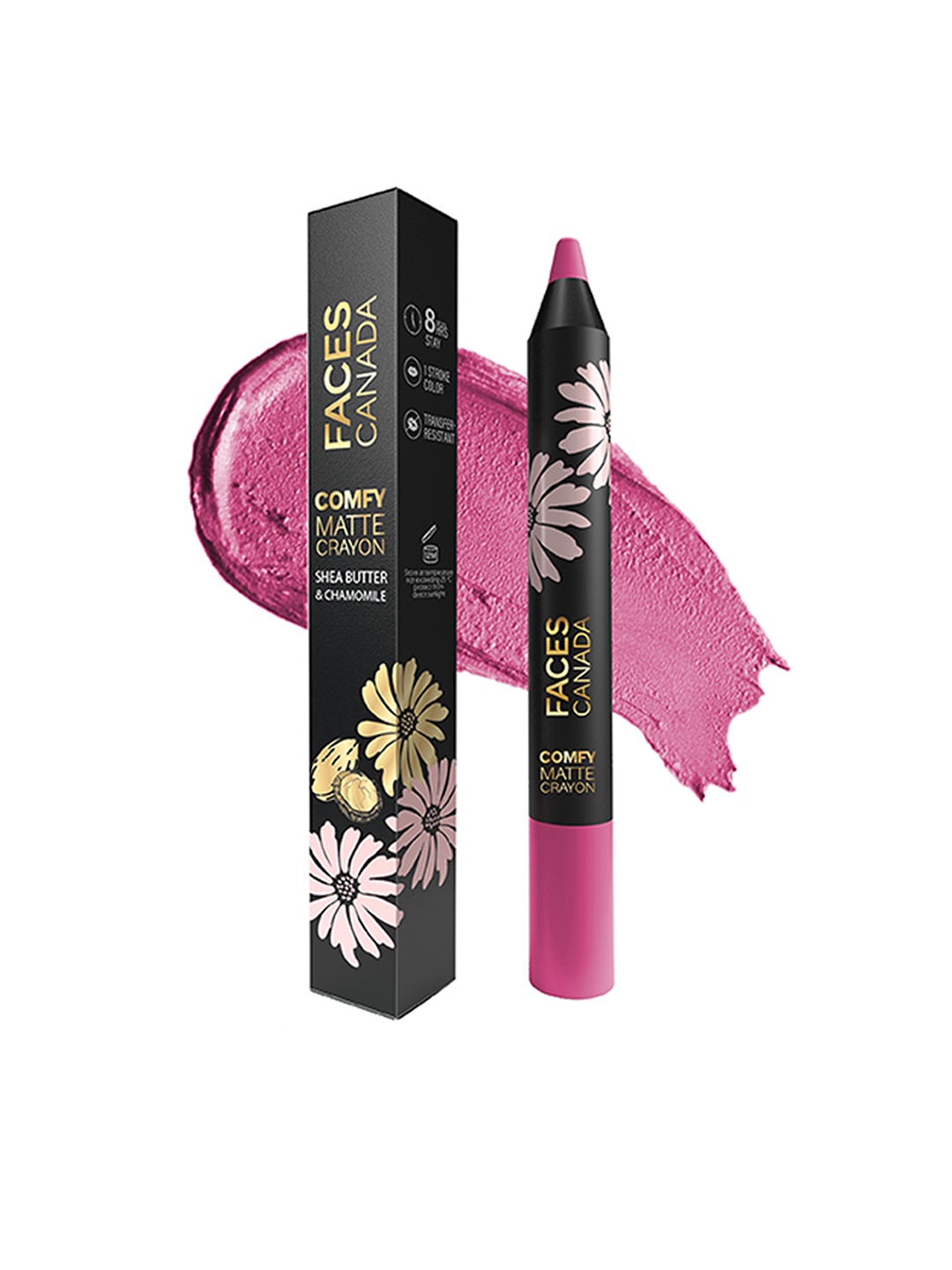 

FACES CANADA Comfy Matte & Creamy Matte Crayon Lipstick 2.8g - Pink Me Up 08, Purple