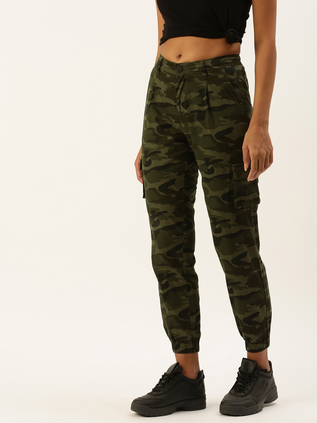 

IVOC Women Cotton Jogger, Olive