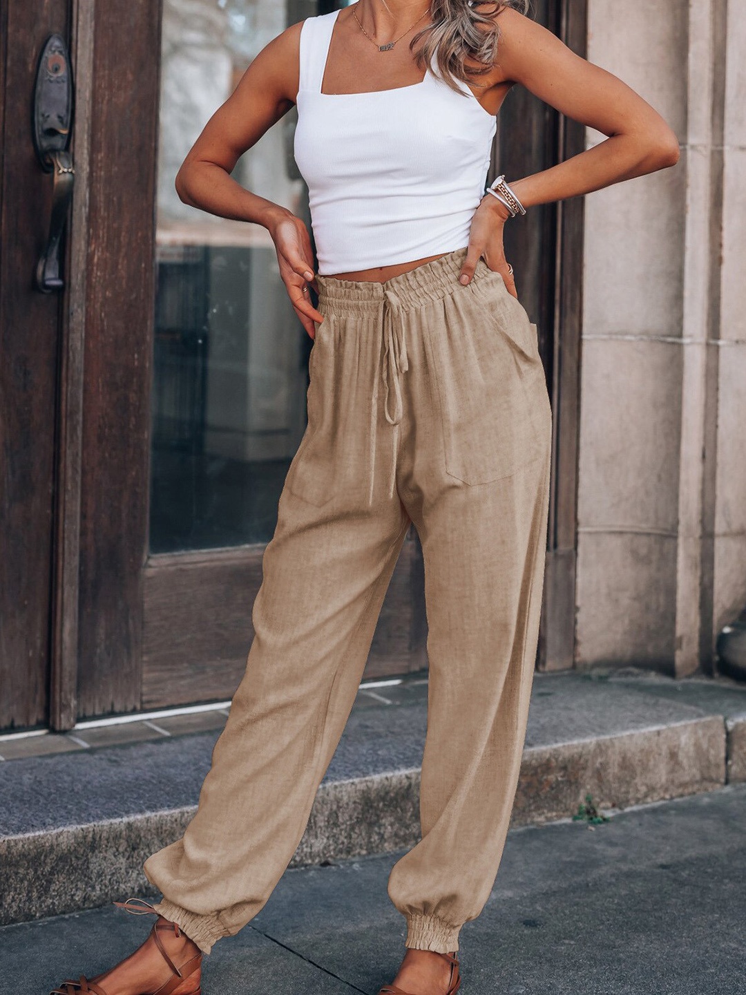 

La Aimee Women Khaki Loose Fit Joggers