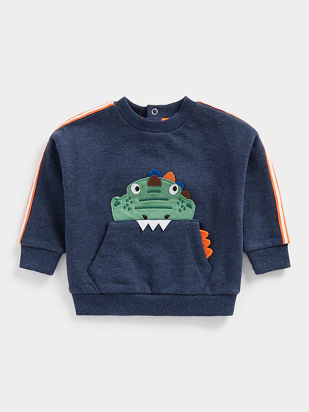 

mothercare Boys Graphic Print Cotton Sweatshirt, Navy blue