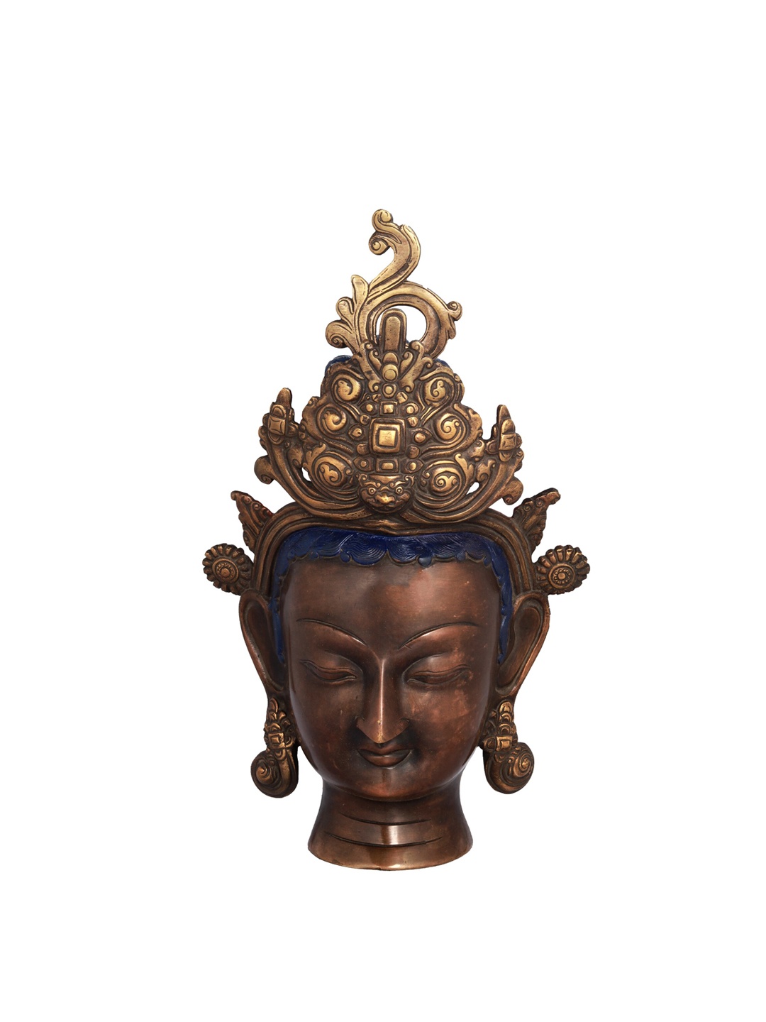 

Exotic India Brown Textured Tibetan Buddhist Goddess Tara Mask Wall Hanging