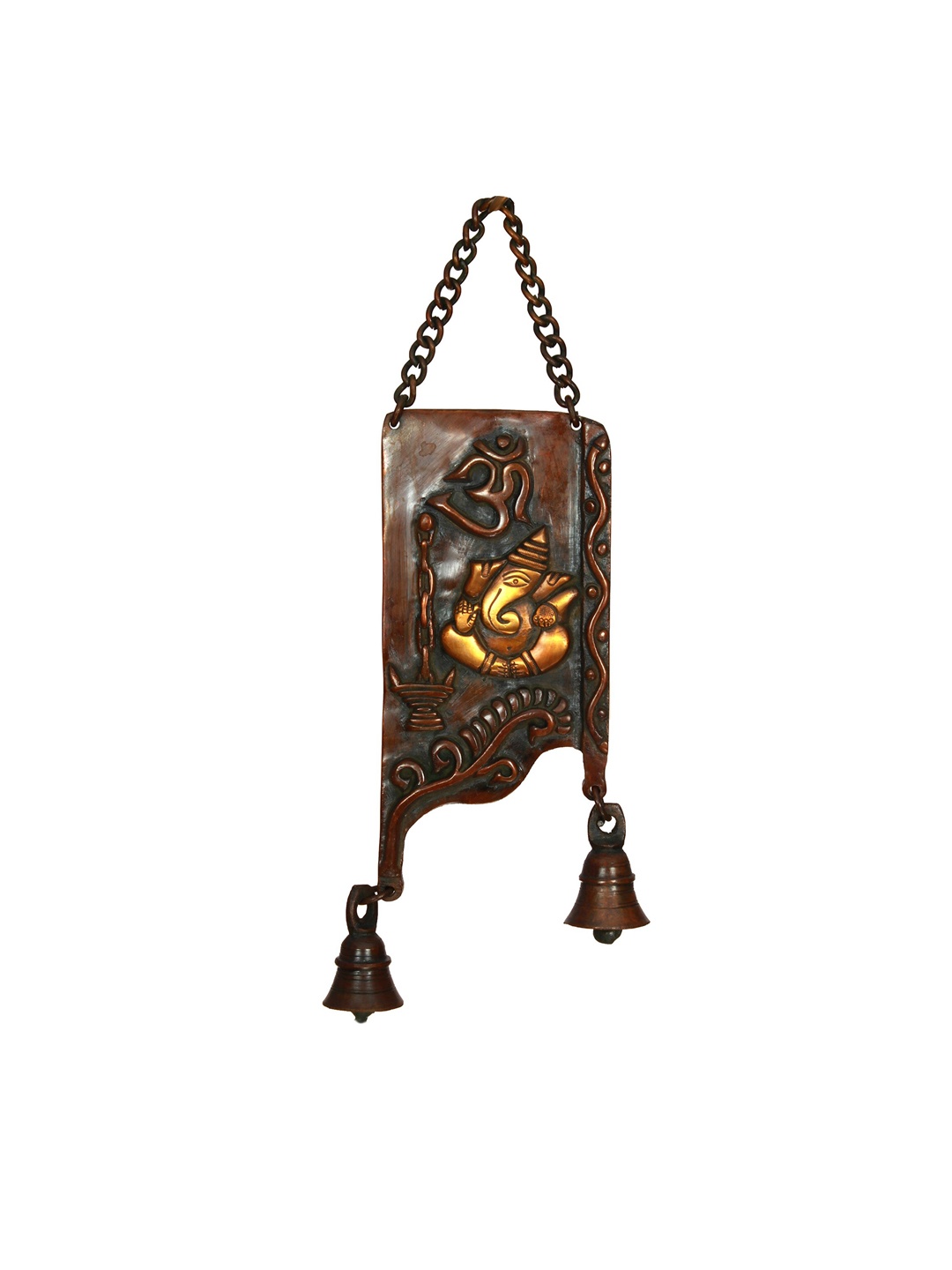 

Exotic India Brown Textured Om Ganesha Wall Hanging