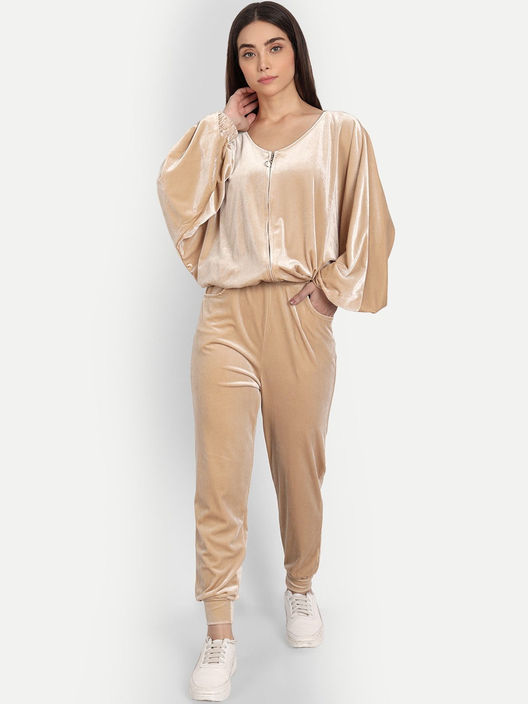 

iki chic Women Beige Solid Co-Ords