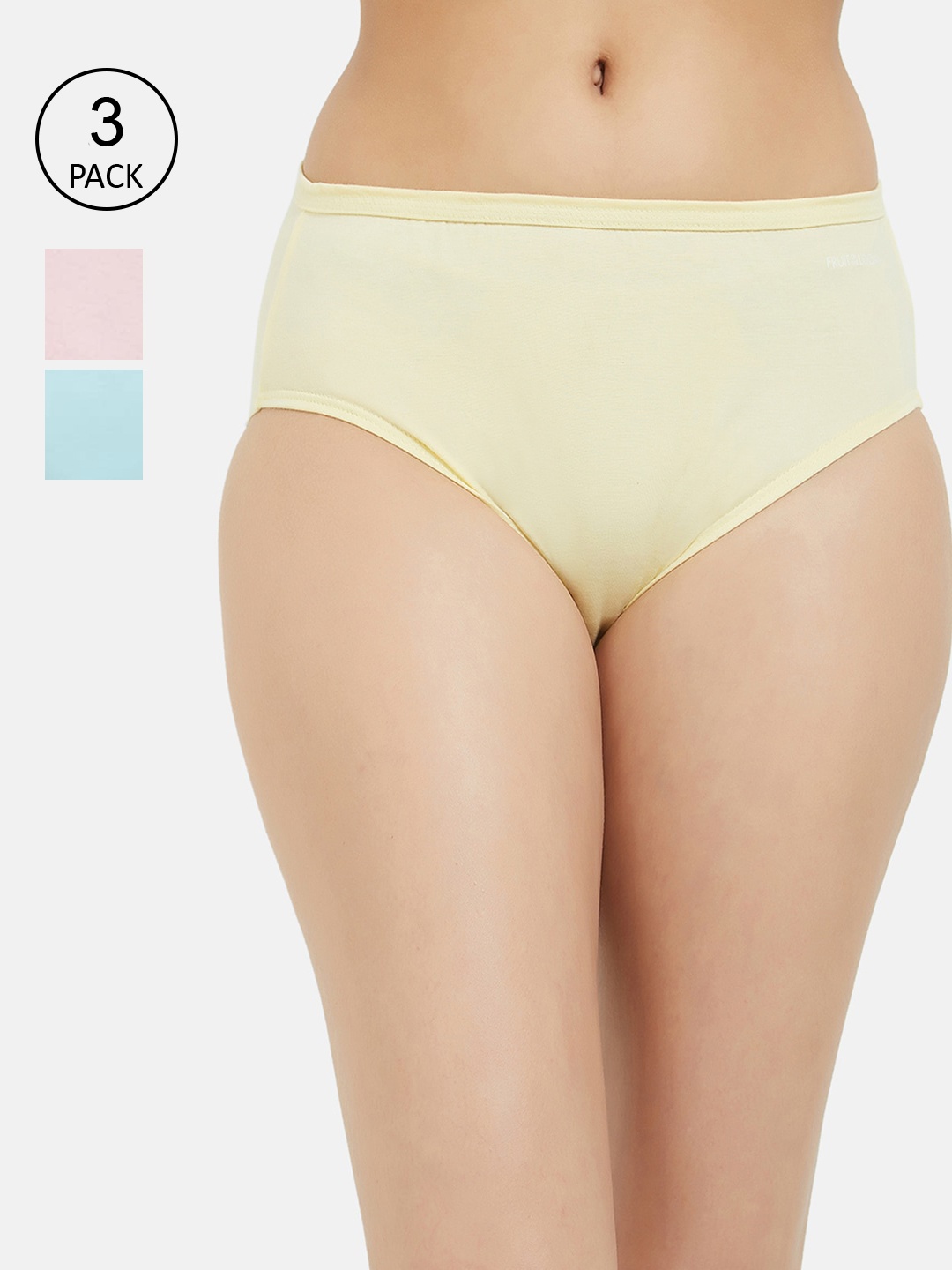 

Fruit of the loom Women Pack Of 3 Solid Hipster Briefs, Pink