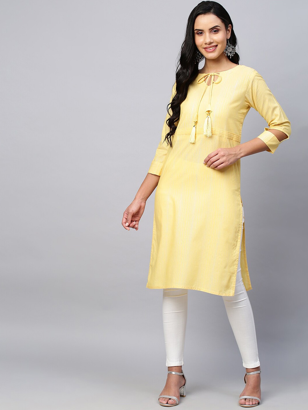

POONAM DESIGNER Women Yellow Kurta