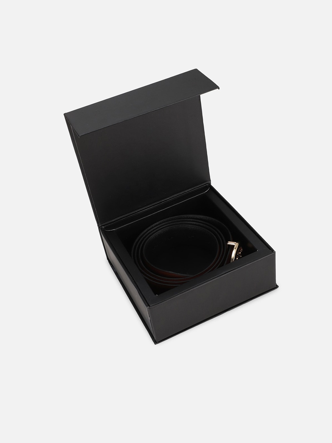 

Louis Philippe Men Black Reversible Leather Belt