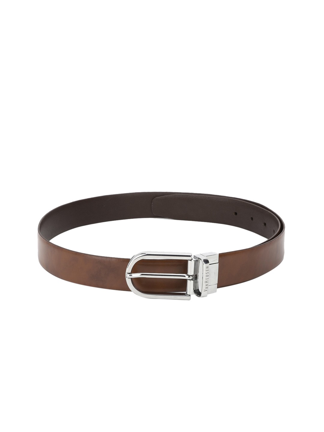 

Van Heusen Men Brown Textured Leather Belt