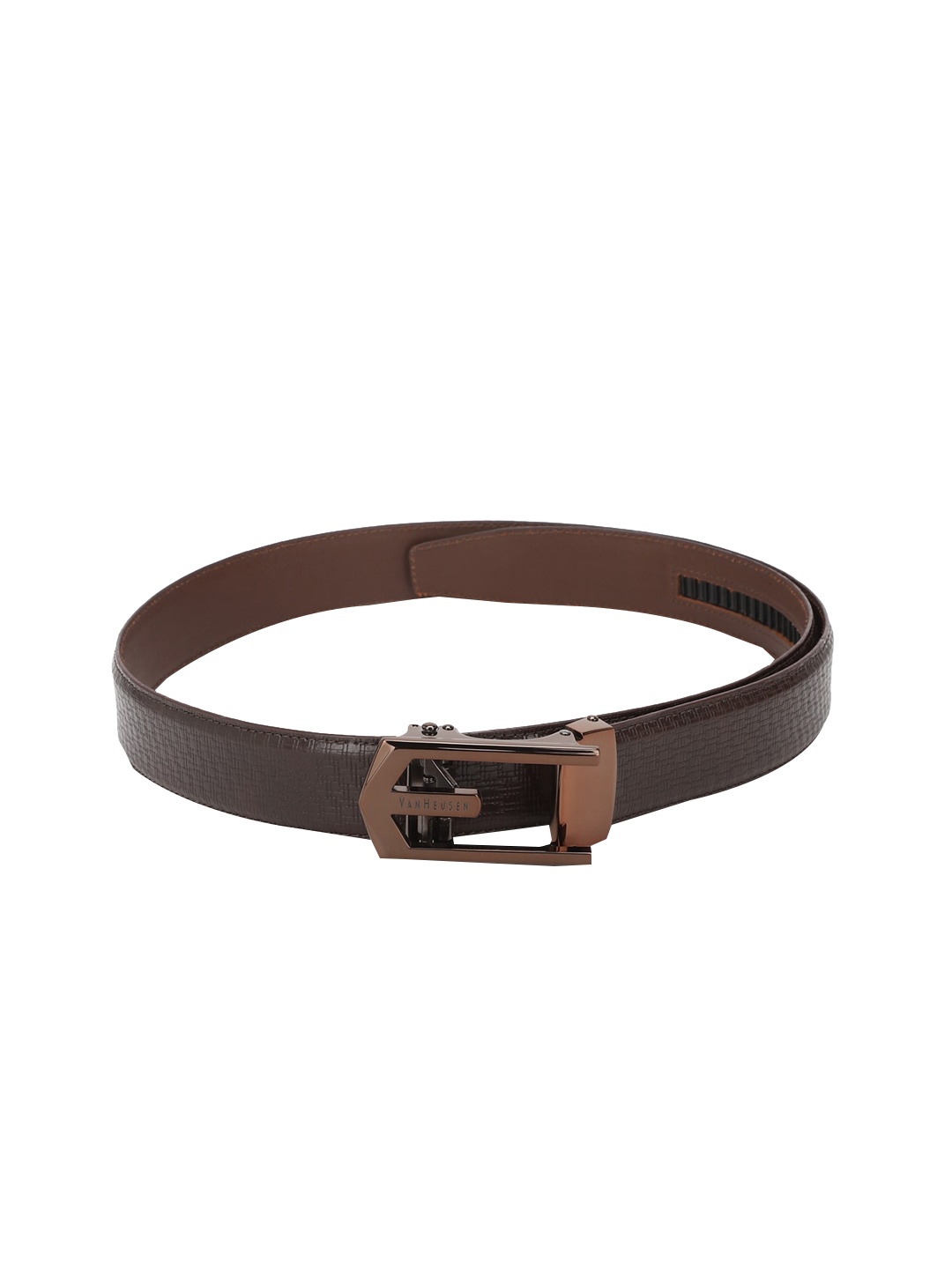 

Van Heusen Men Brown Solid Leather Belt