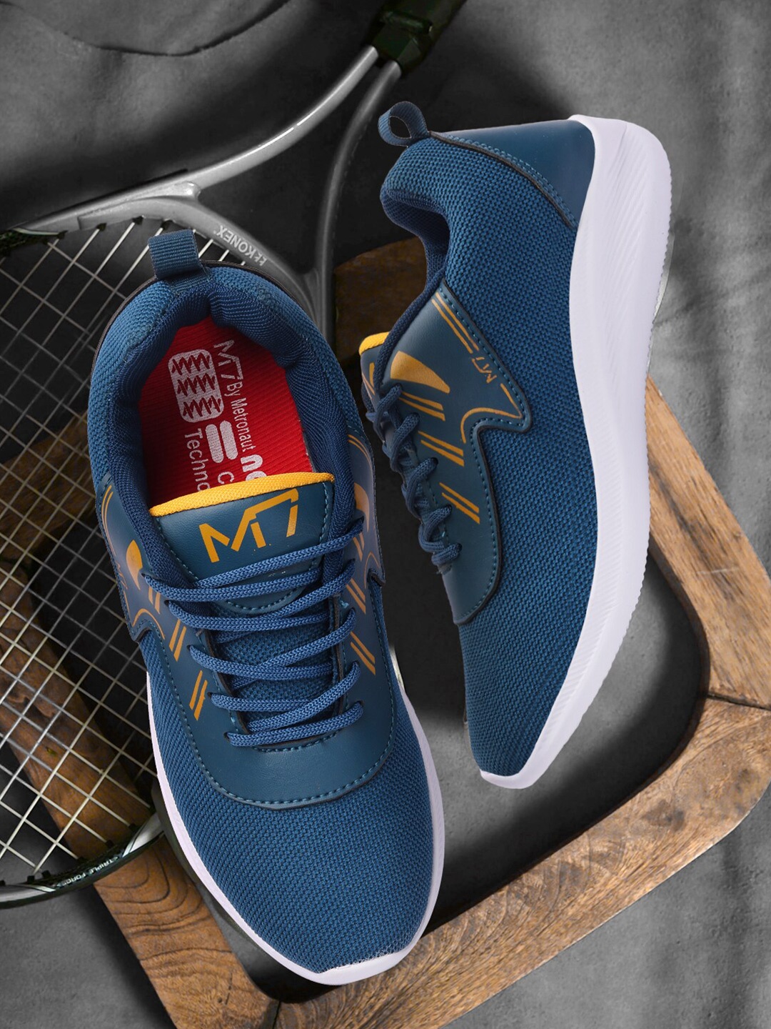 

M7 by Metronaut Men Blue Mesh Running Shoes