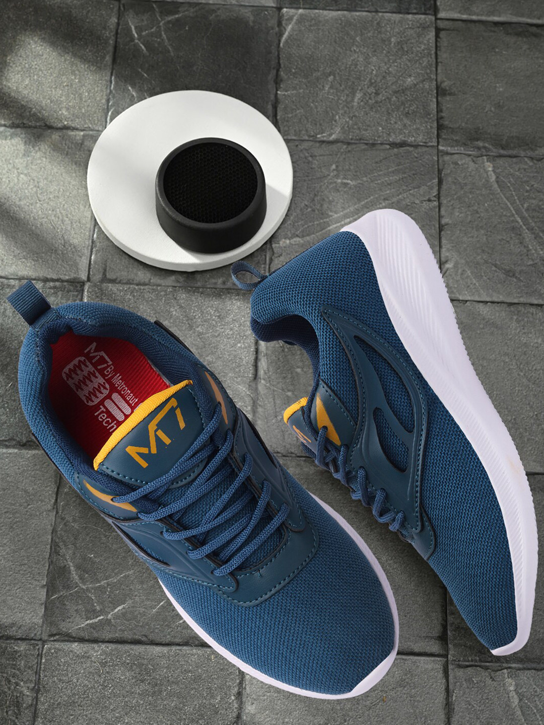 

M7 by Metronaut Men Blue Mesh Running Shoes