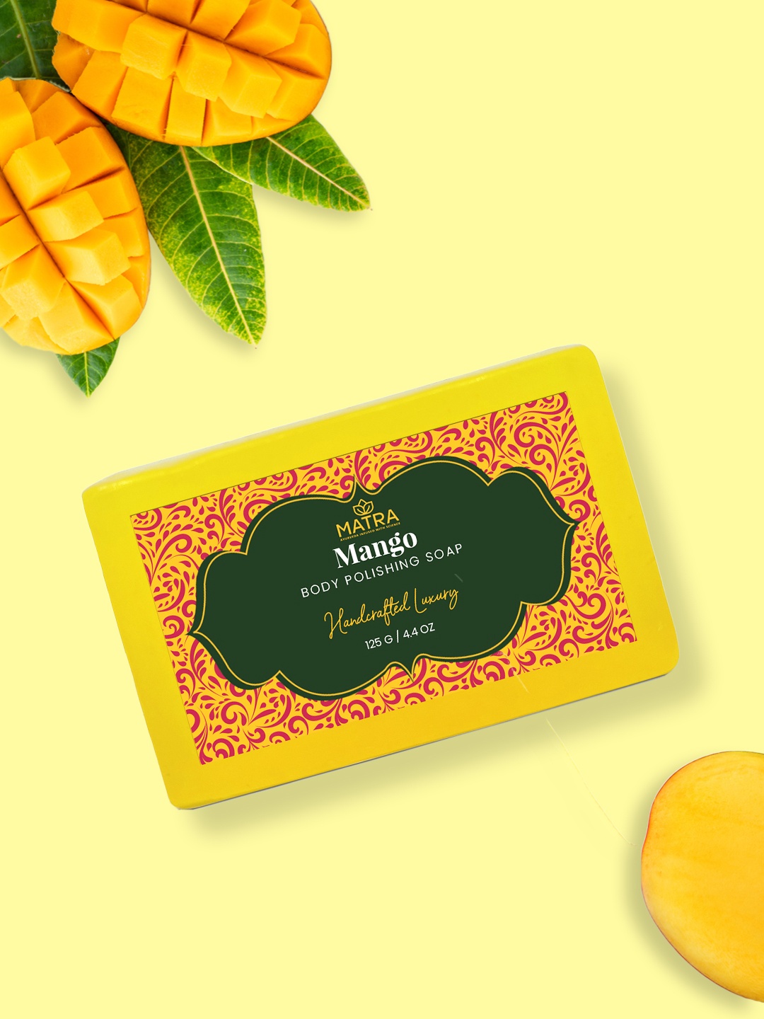 

MATRA Mango Handmade Soap with Aloe Vera - 125 g, Yellow