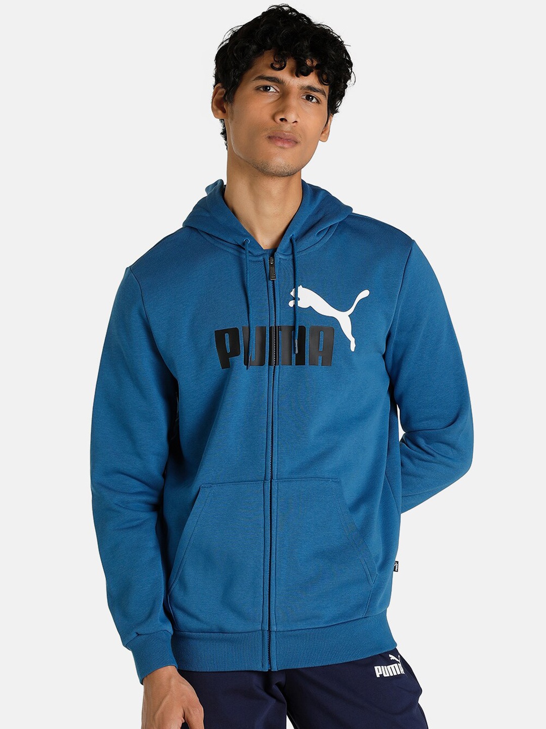 

Puma Men Blue Essential+ 2 Colour Big Logo Regular Fit Hoodie