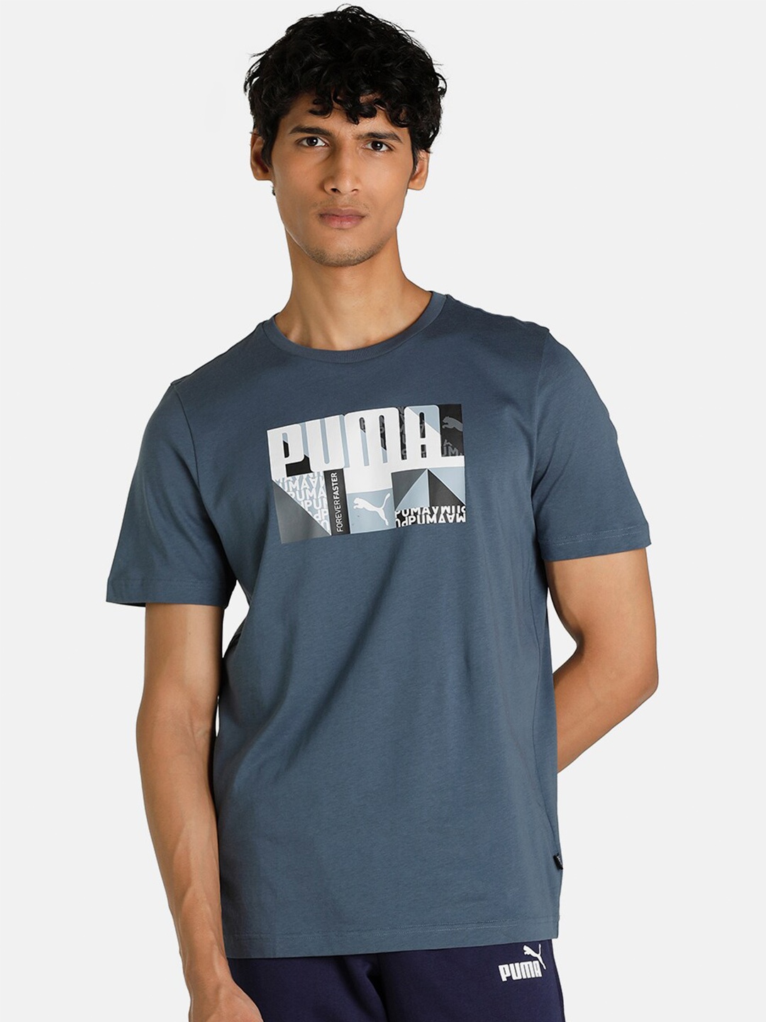 

Puma Men Grey Monogram Graphic T-Shirt