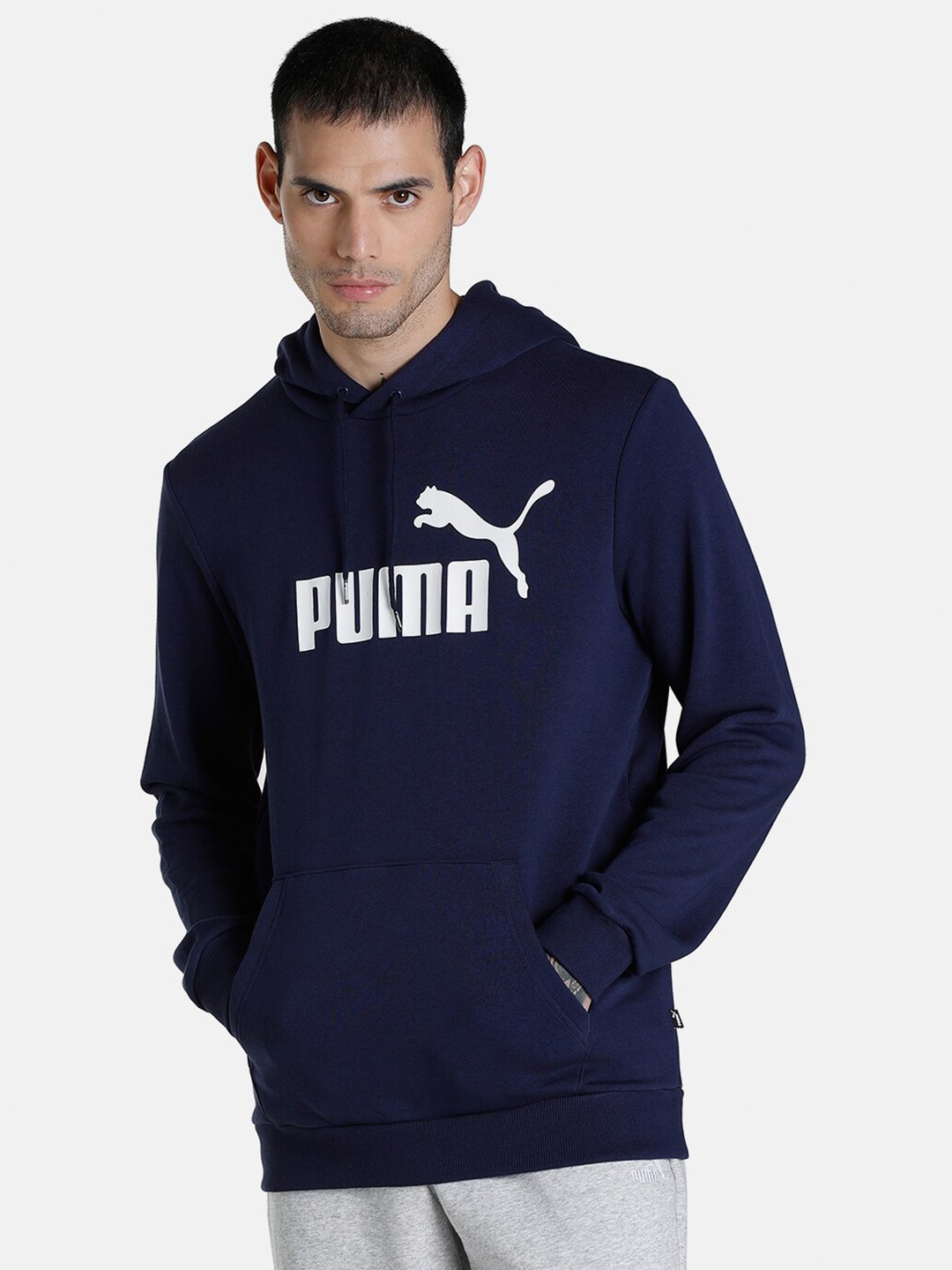 

Puma Men Blue Essential Big Logo Regular Fit Hoodie