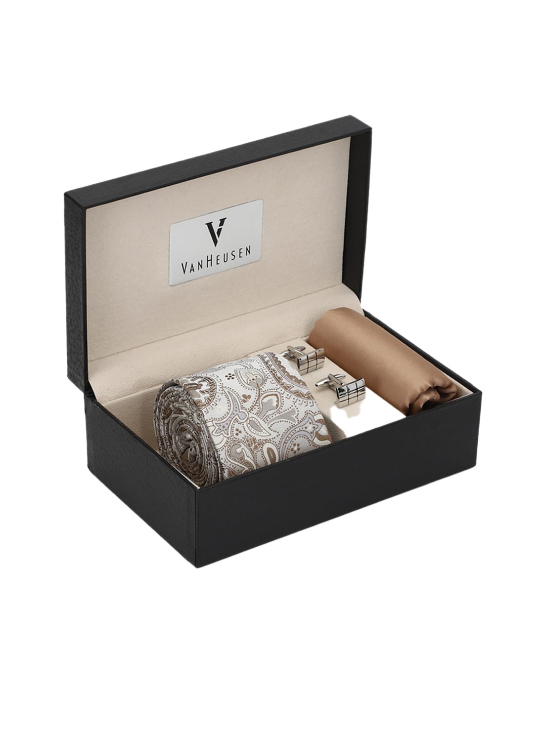 

Van Heusen Men White Printed Accessory Gift Set