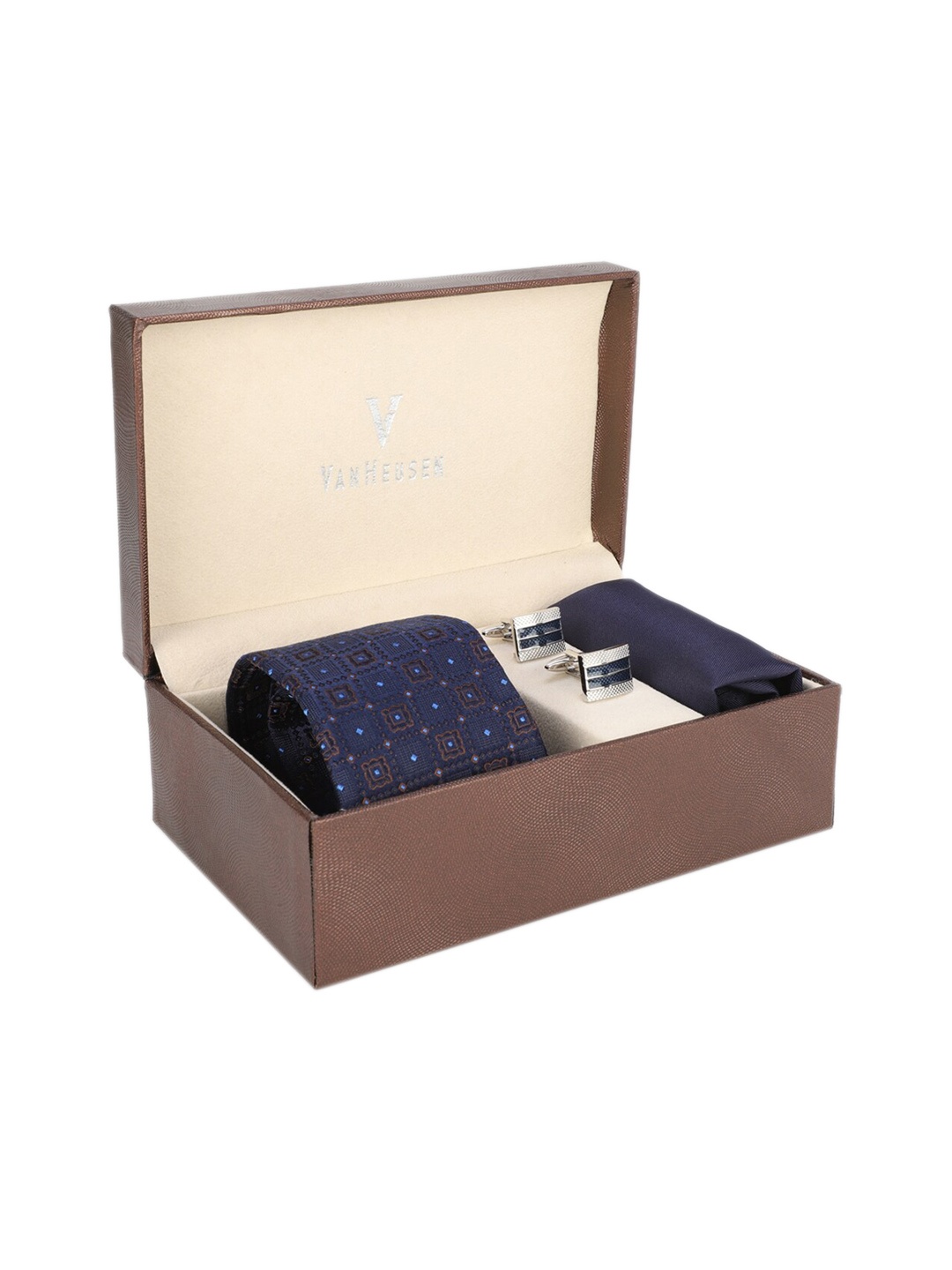

Van Heusen Men Navy Blue Solid Accessory Gift Set