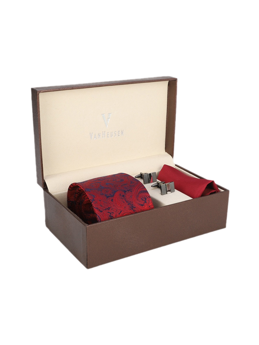 

Van Heusen Men Red Accessory Gift Set, Maroon