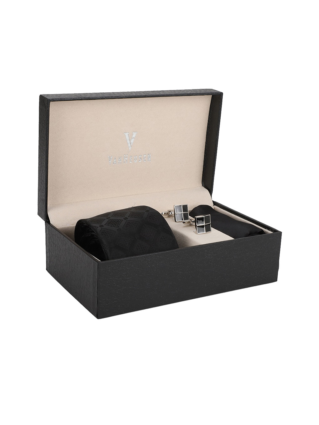 

Van Heusen Men Black Solid Accessory Gift Set