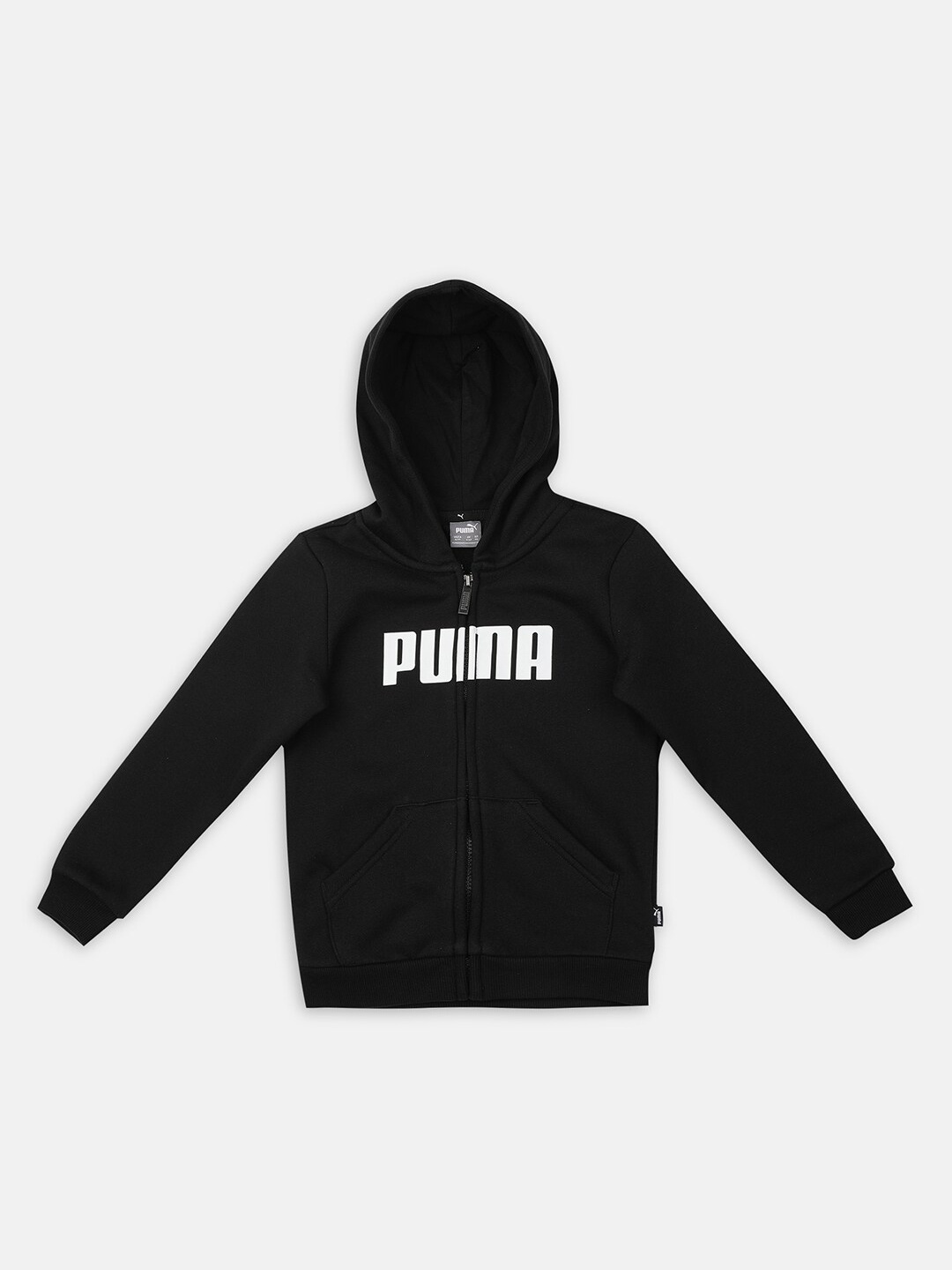 

Puma Boys Black Brand Logo Outdoor Regular Fit Open Front Jacket