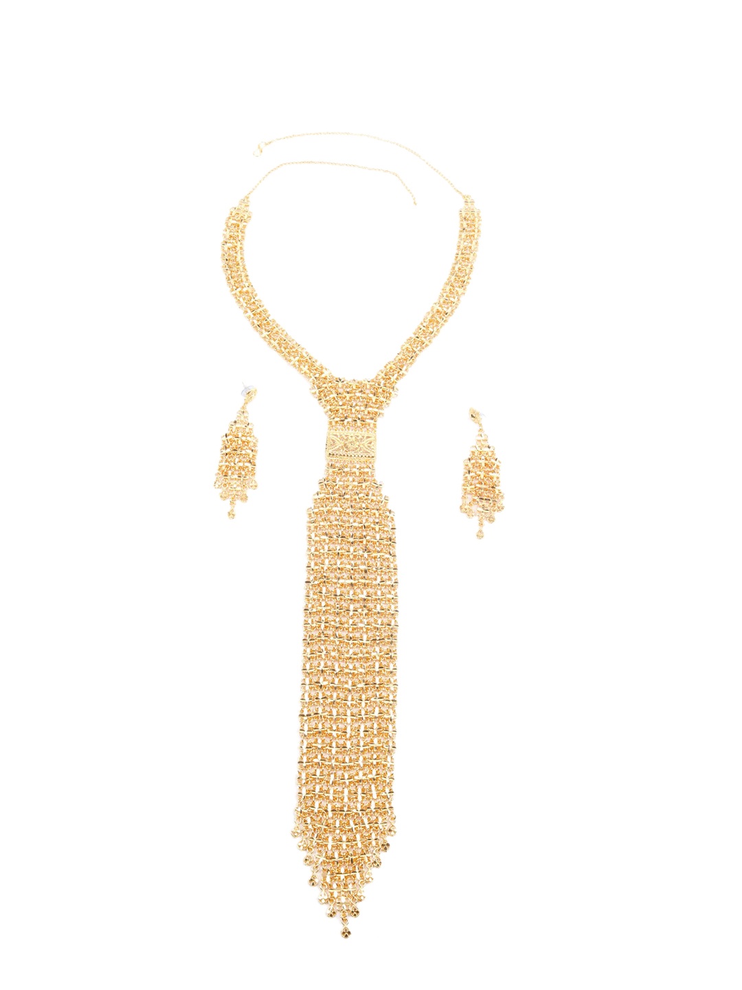 

ODETTE Gold-Plated Long Necktie Jewellery Set