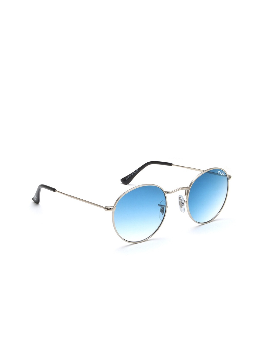 

IRUS by IDEE Women Blue Lens & Silver-Toned Round Sunglasses with UV Protected Lens