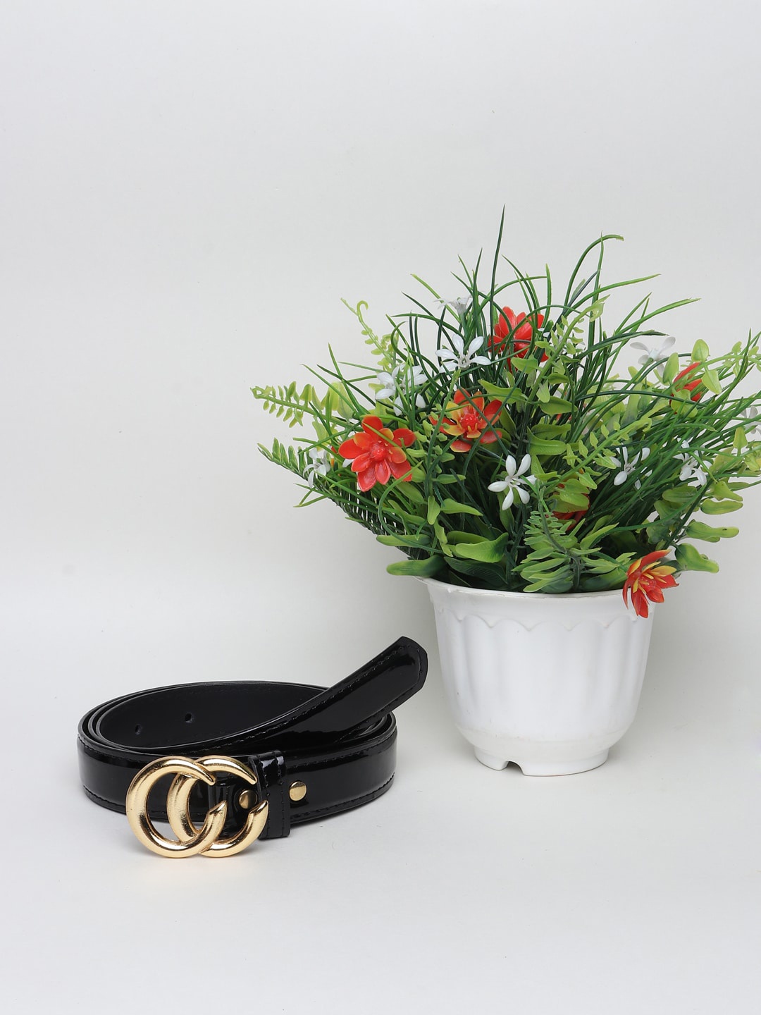 

Swiss Design Women Black Solid Belt