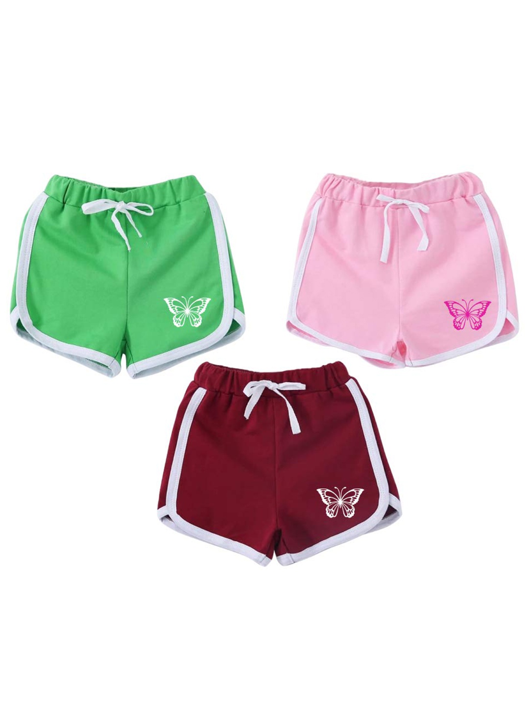 

KYDA KIDS Girls Pack of 3 Green Sports Shorts