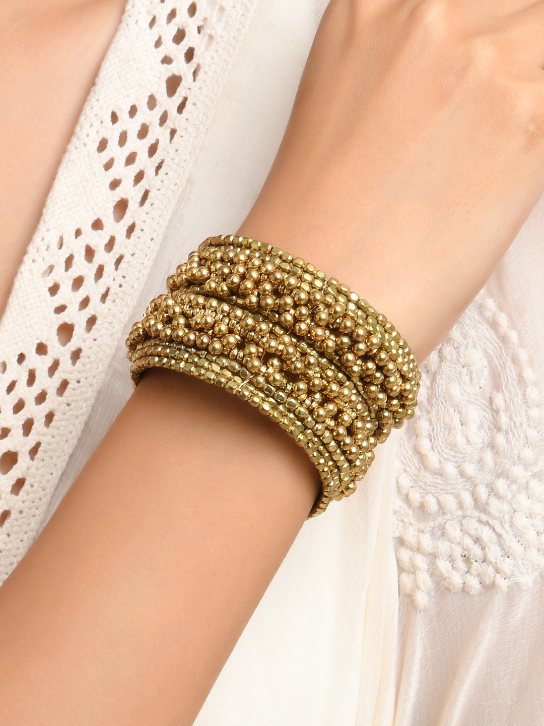 

Fida Women Gold-Toned Kada Bracelet