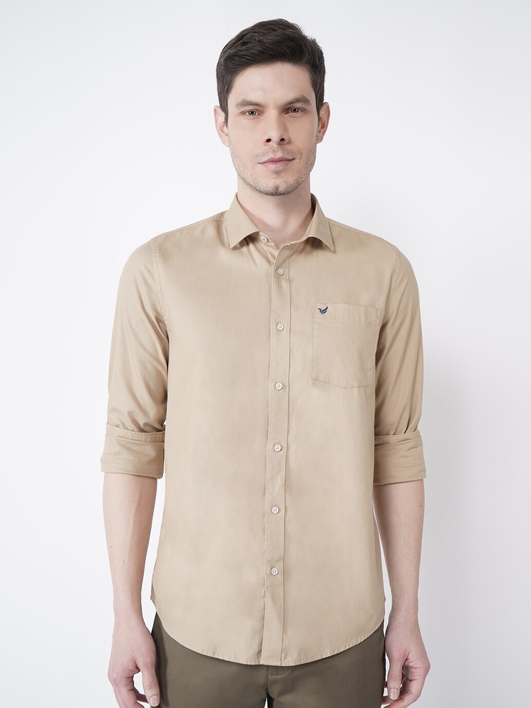 

Blackberrys Men Beige Slim Fit Casual Shirt