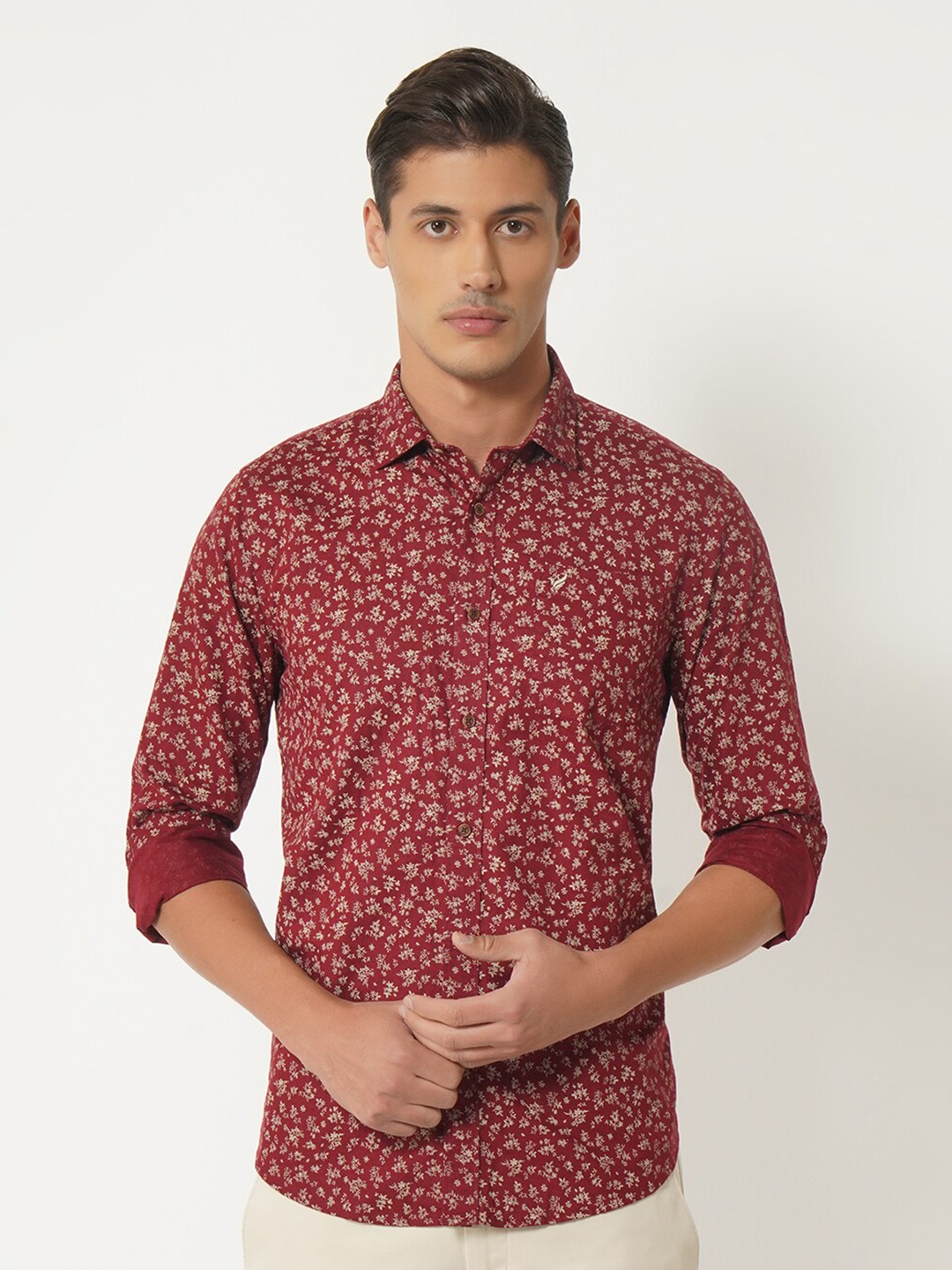 

Blackberrys Men Red Slim Fit Floral Printed Casual Shirt