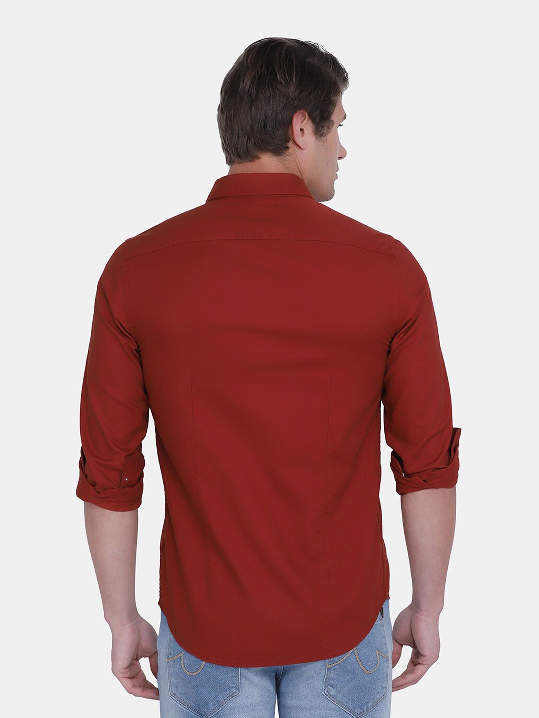 

Blackberrys Men Orange Slim Fit Casual Shirt