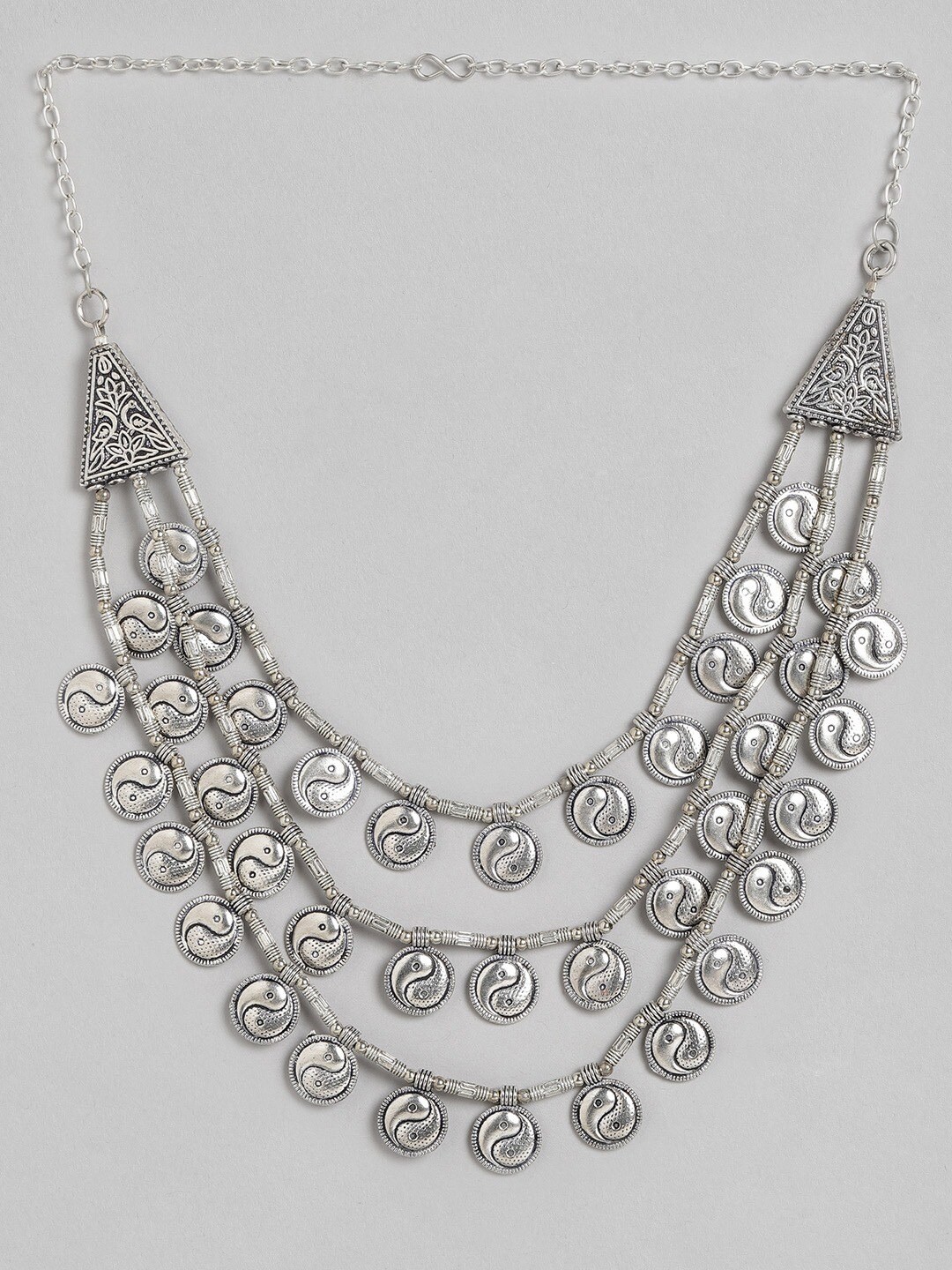 

Sangria Silver-Toned Silver-Plated Necklace