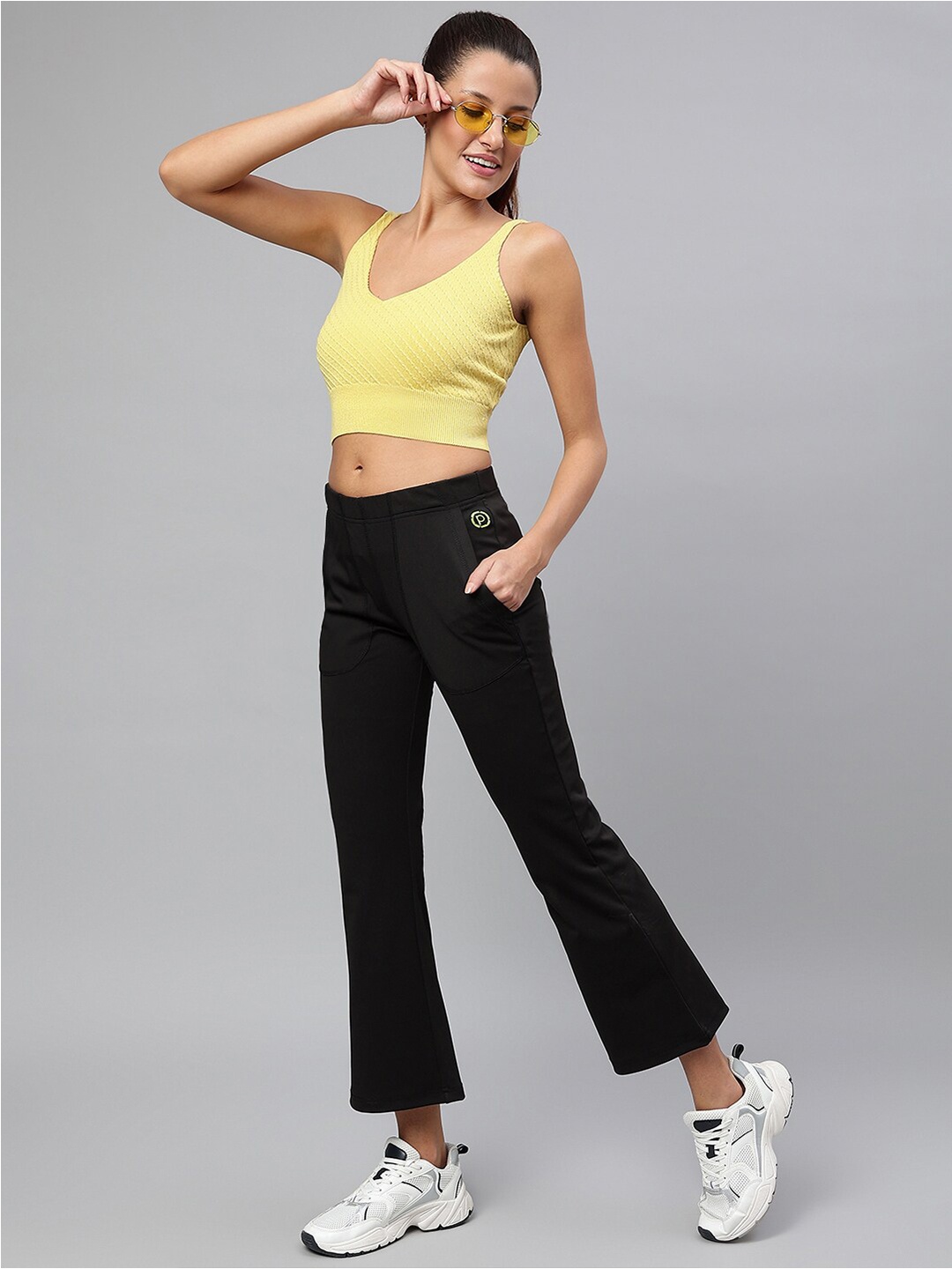 

Pritla Women Organic Cotton Yellow Crop Top