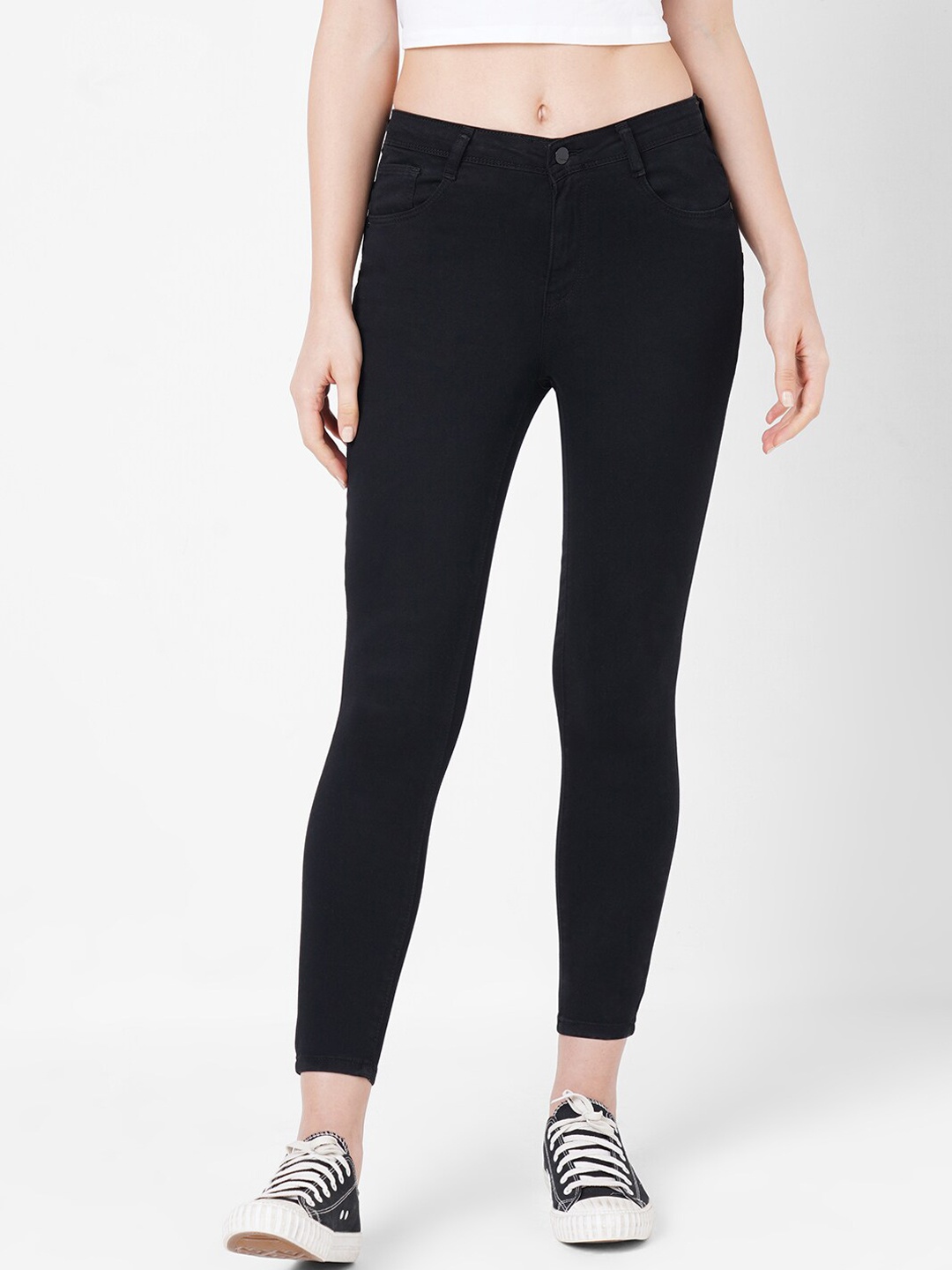 

Kraus Jeans Women Black Super Skinny Fit Stretchable Jeans
