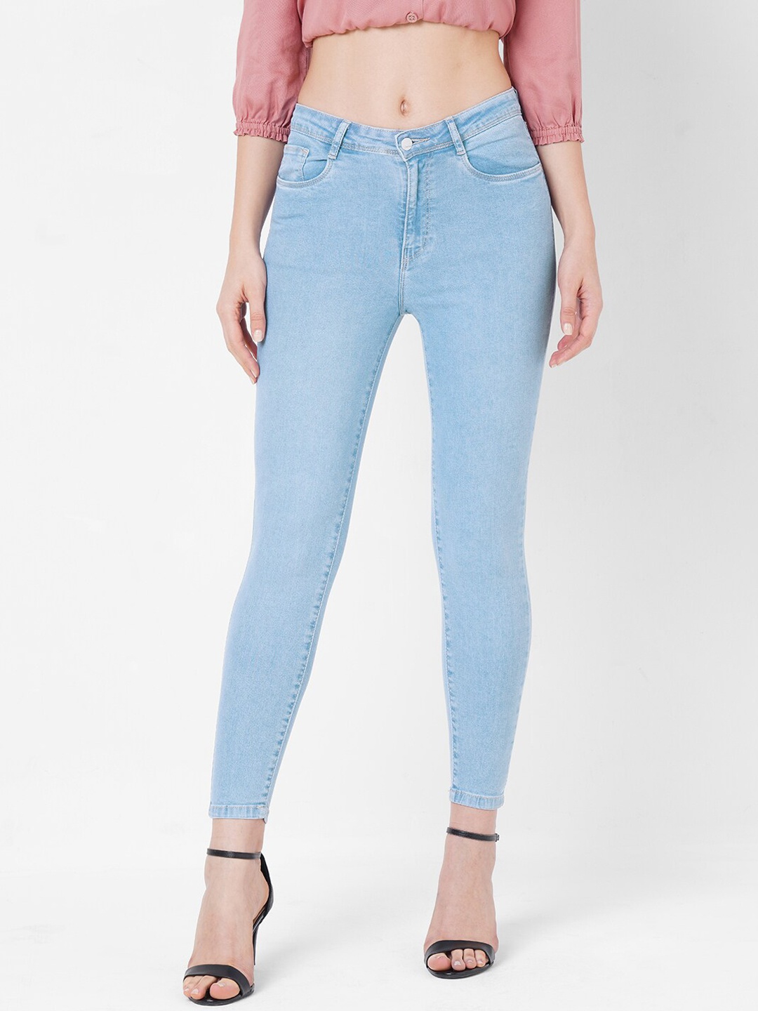 

Kraus Jeans Women Blue Skinny Fit High-Rise Stretchable Jeans