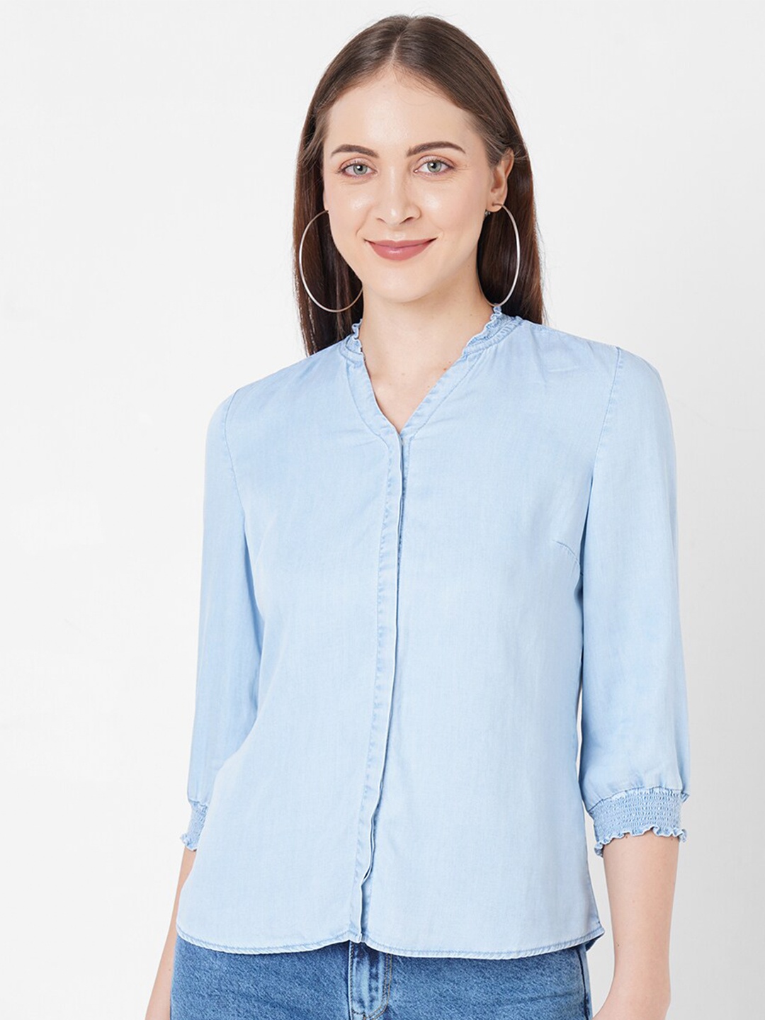 

Kraus Jeans Blue Shirt Style Top