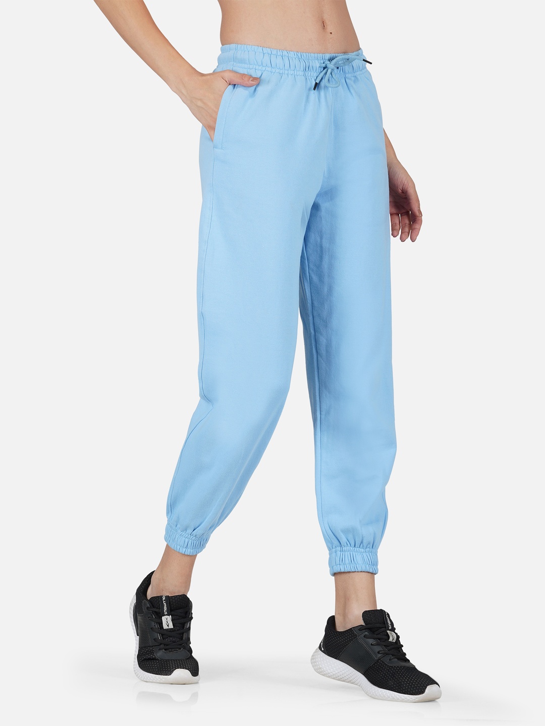 

Tinted Women Blue Solid Cotton joggers