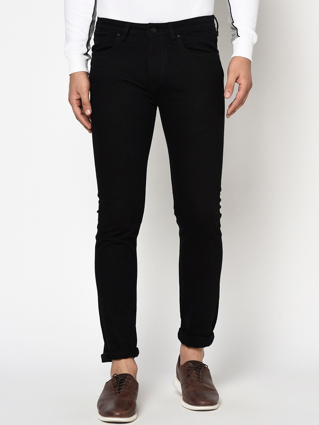 

Blackberrys Men Black Skinny Fit Cotton Jeans