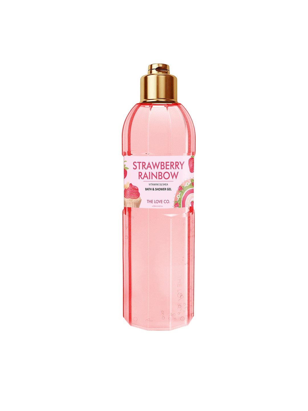 

THE LOVE CO. Strawberry Rainbow Bath & Shower Gel, Pink