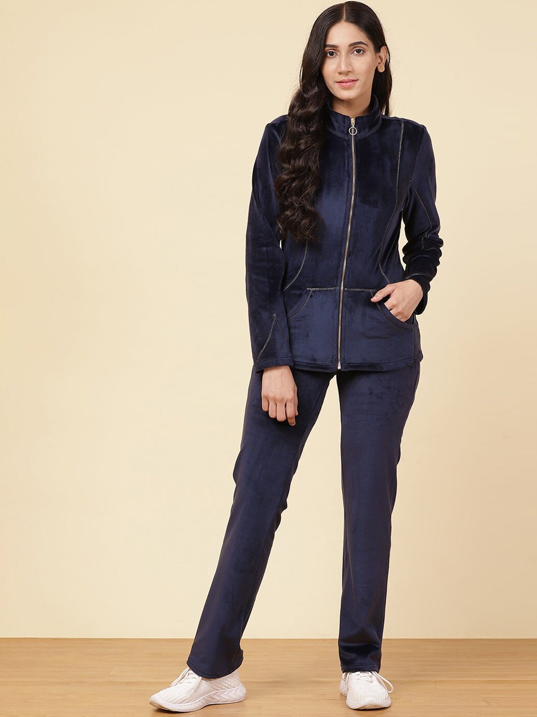 

Lakshita Women Blue Solid Slim-Fit Tracksuits