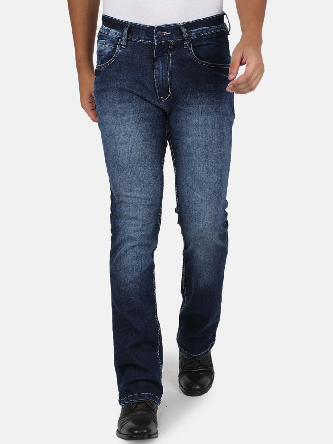 

Monte Carlo Men Blue Comfort Bootcut Heavy Fade Stretchable Jeans